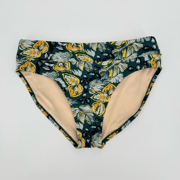 Garnet Hill Swim Set Half Zip Rashguard and Swim Bottom Floral Tropical Print - Picture 10 of 15